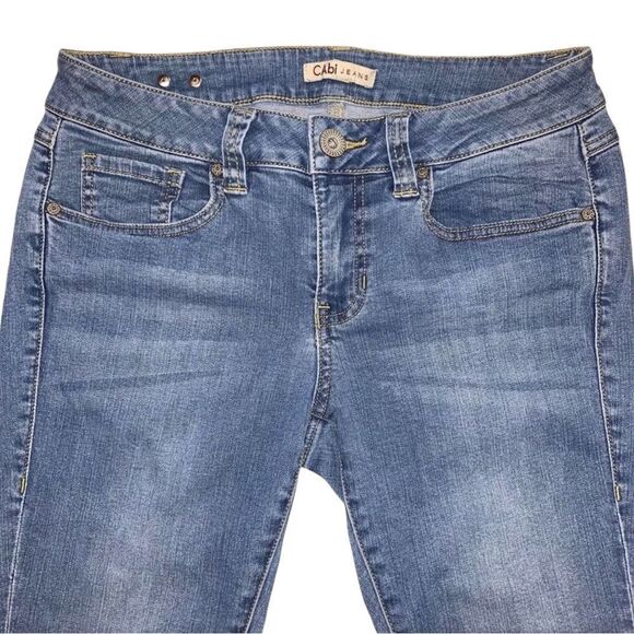 CAbi La Jolla Cropped Skinny w/ Zipper Hems Sz 6 - Picture 2 of 7